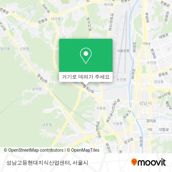 성남고등현대지식산업센터 지도