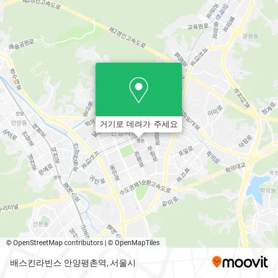 배스킨라빈스 안양평촌역 지도