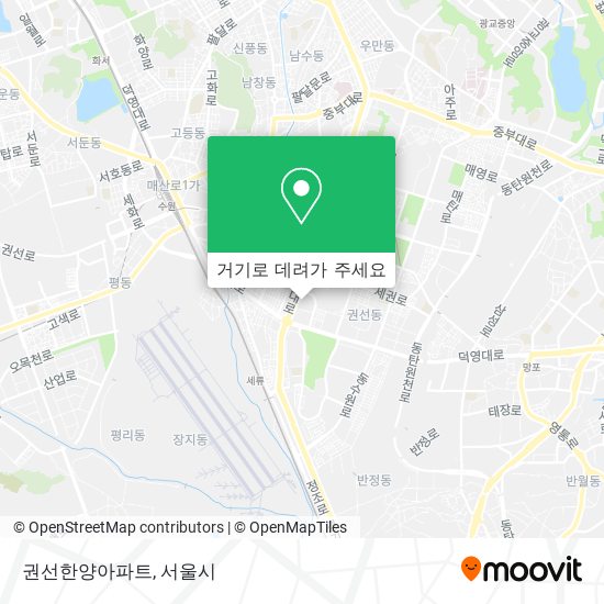 권선한양아파트 지도