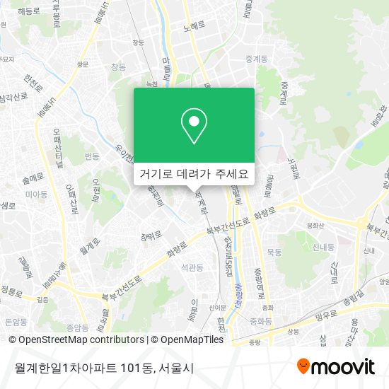 월계한일1차아파트      101동 지도