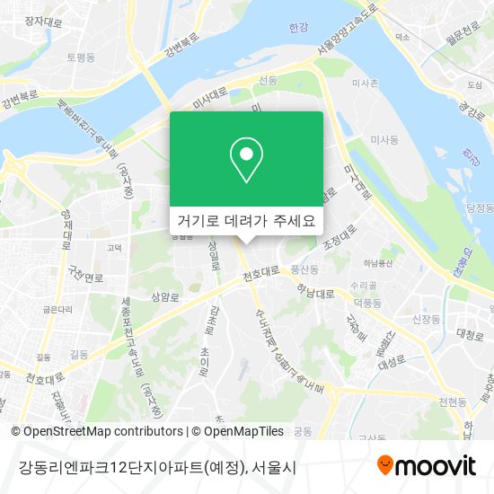 강동리엔파크12단지아파트(예정) 지도