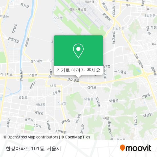 한강아파트 101동 지도