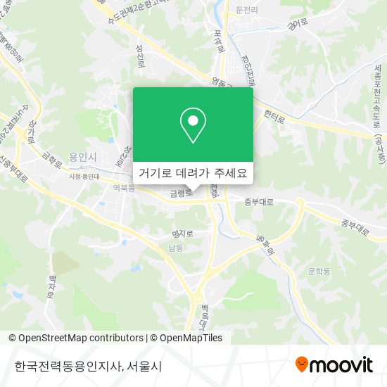 한국전력동용인지사 지도