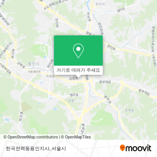 한국전력동용인지사 지도