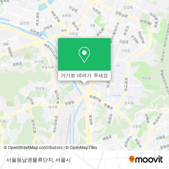 서울동남권물류단지 지도