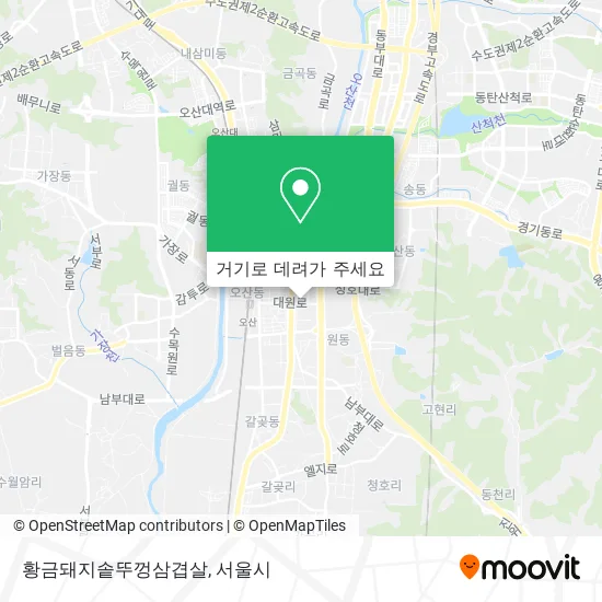 황금돼지솥뚜껑삼겹살 지도
