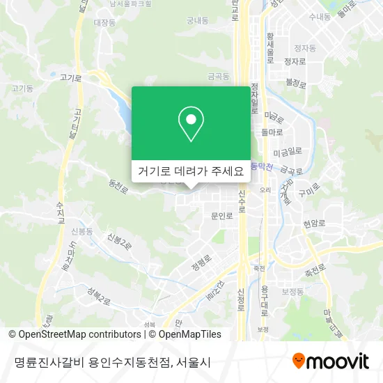 명륜진사갈비 용인수지동천점 지도