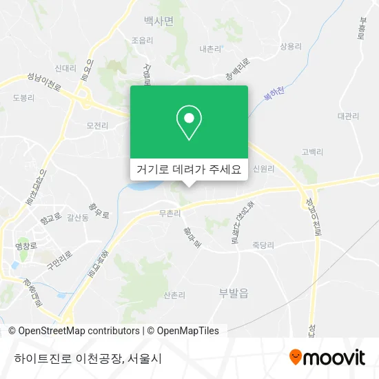 하이트진로 이천공장 지도