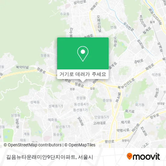 길음뉴타운래미안9단지아파트 지도