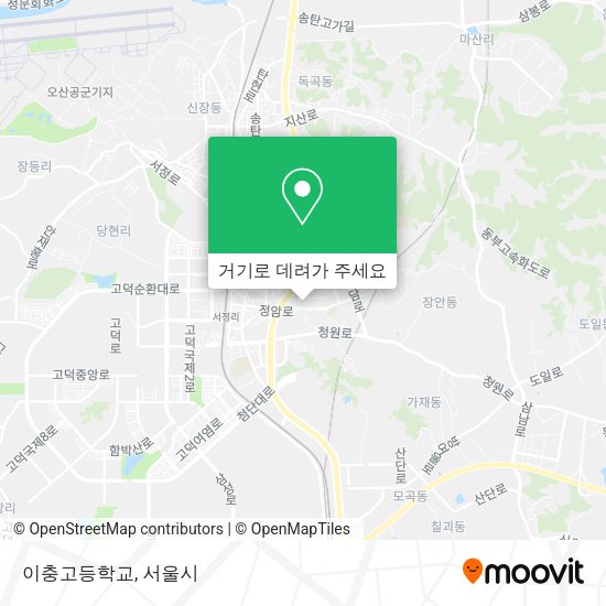 이충고등학교 지도