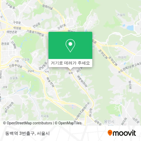 동백역 3번출구 지도
