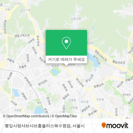 뽕잎사랑샤브샤브홈플러스북수원점 지도