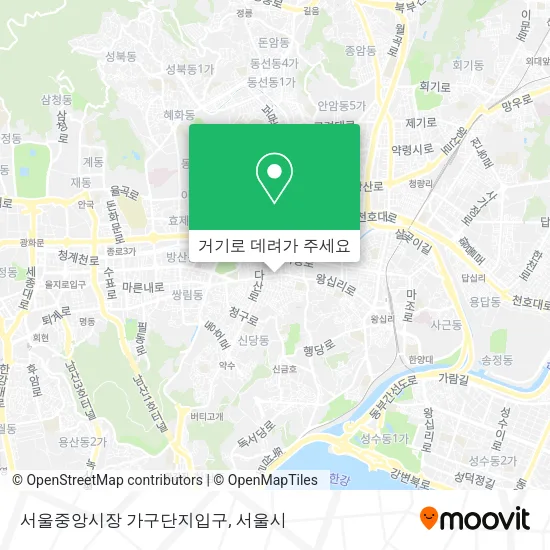 서울중앙시장            가구단지입구 지도