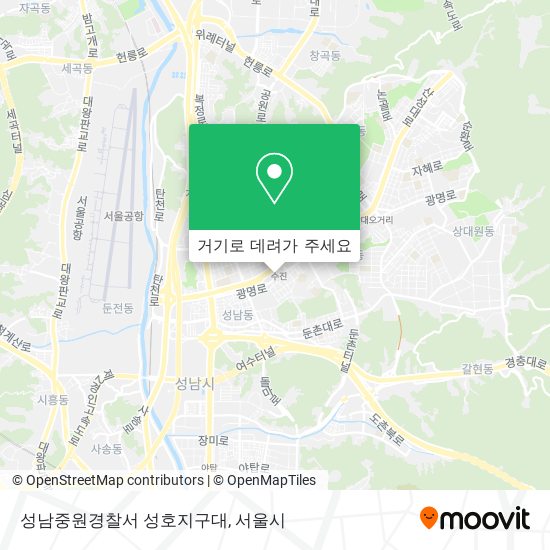 성남중원경찰서 성호지구대 지도