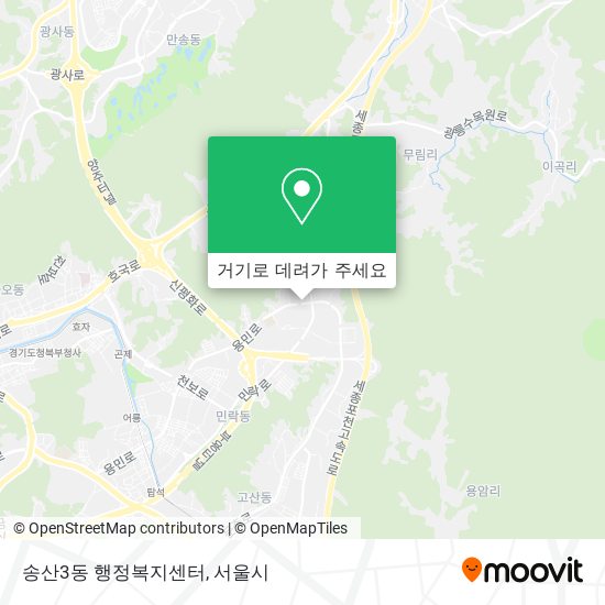 송산3동 행정복지센터 지도