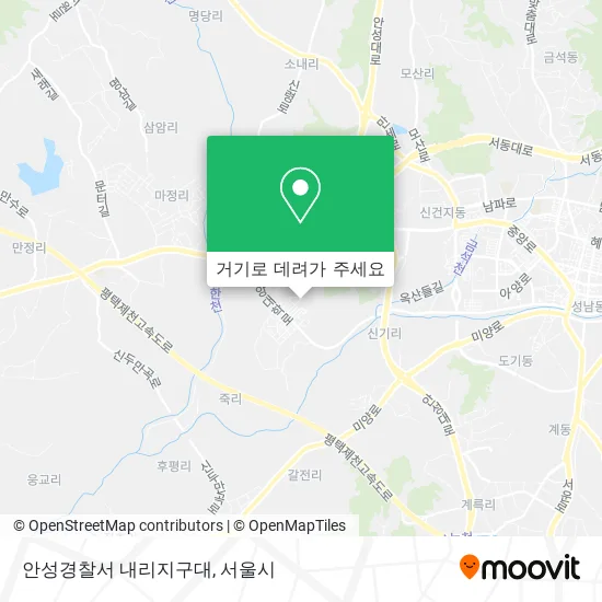 안성경찰서 내리지구대 지도