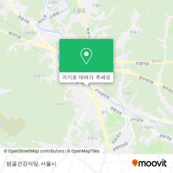 밤골건강식당 지도