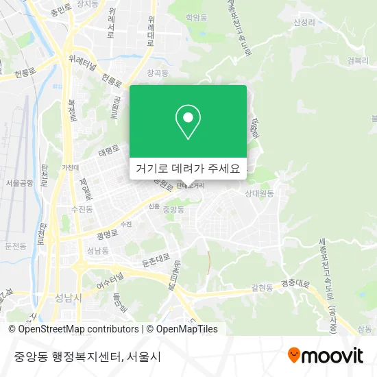 중앙동 행정복지센터 지도
