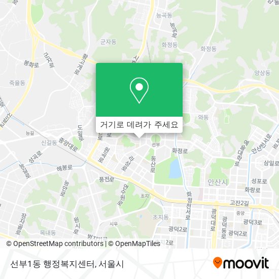 선부1동 행정복지센터 지도