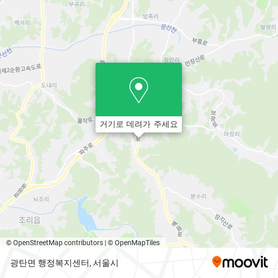 광탄면 행정복지센터 지도