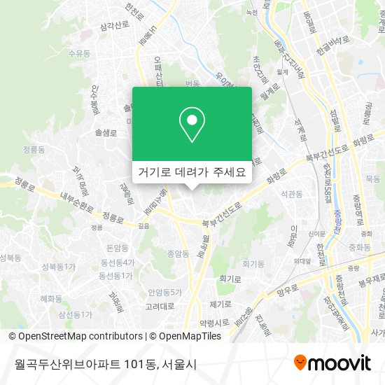 월곡두산위브아파트     101동 지도