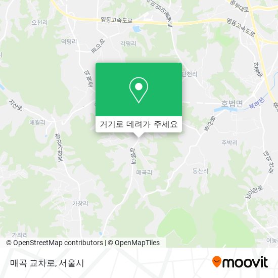 매곡 교차로 지도