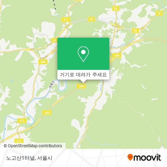 노고산1터널 지도