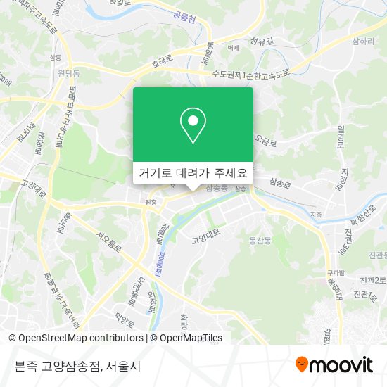 본죽 고양삼송점 지도