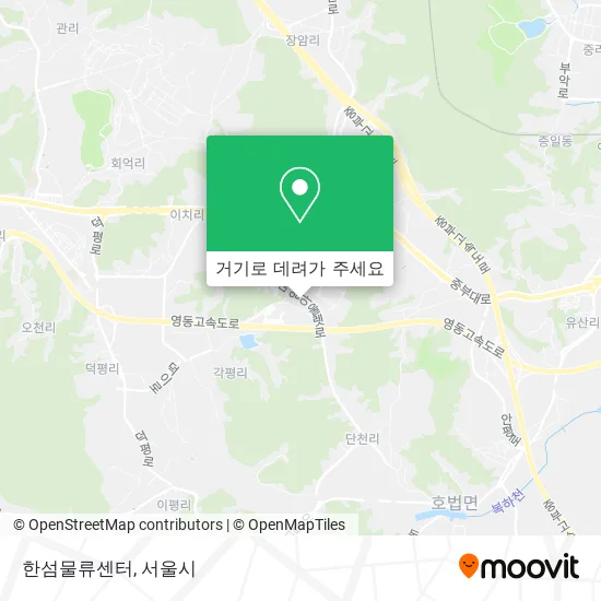 한섬물류센터 지도