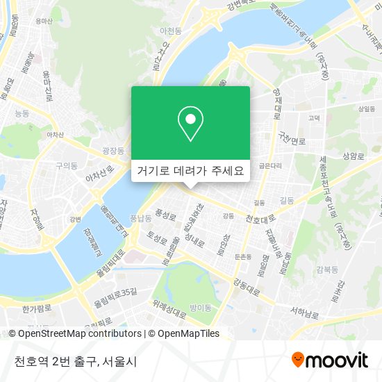 천호역 2번 출구 지도
