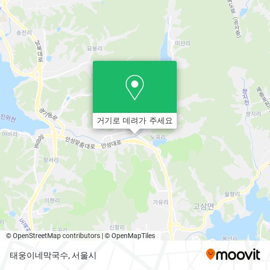 태웅이네막국수 지도