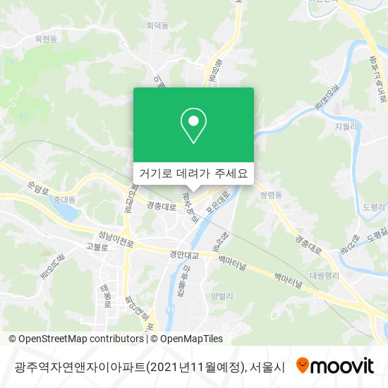 광주역자연앤자이아파트(2021년11월예정) 지도