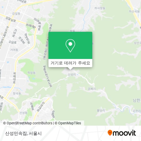 산성민속집 지도