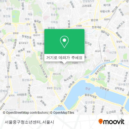 서울중구청소년센터 지도