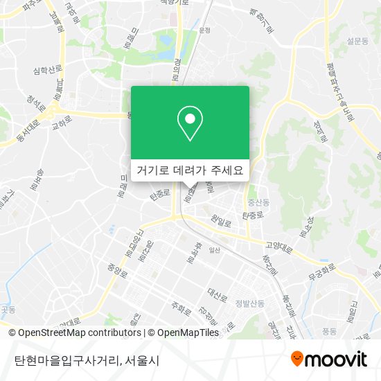 탄현마을입구사거리 지도