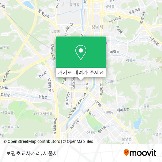 보평초교사거리 지도