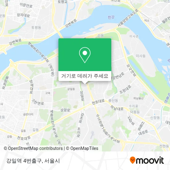 강일역 4번출구 지도