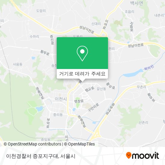 이천경찰서 증포지구대 지도