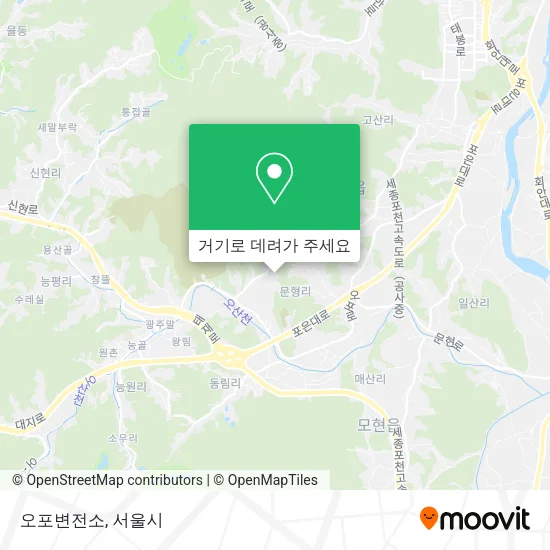 오포변전소 지도
