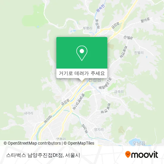 스타벅스 남양주진접Dt점 지도