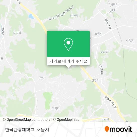 한국관광대학교 지도