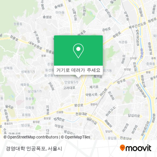 경영대학 인공폭포 지도