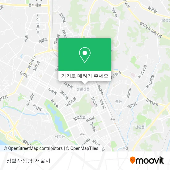 정발산성당 지도