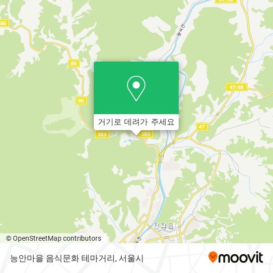 능안마을 음식문화 테마거리 지도