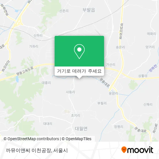 까뮤이앤씨 이천공장 지도