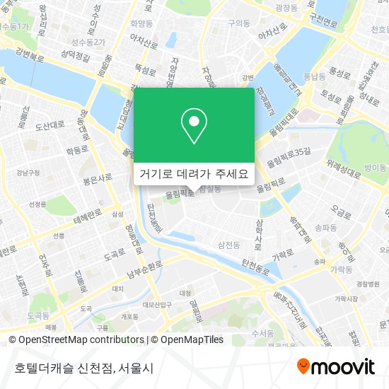 호텔더캐슬 신천점 지도