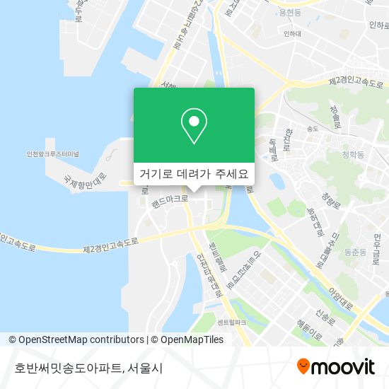호반써밋송도아파트 지도