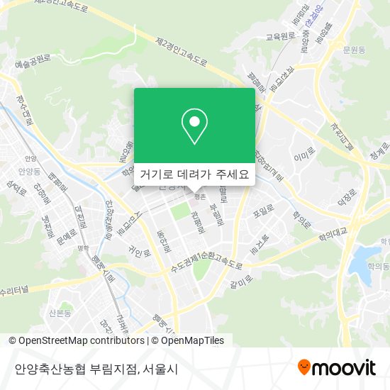 안양축산농협 부림지점 지도