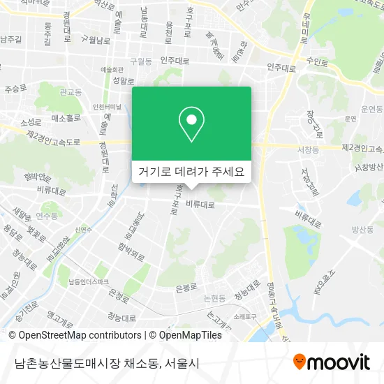 남촌농산물도매시장 채소동 지도