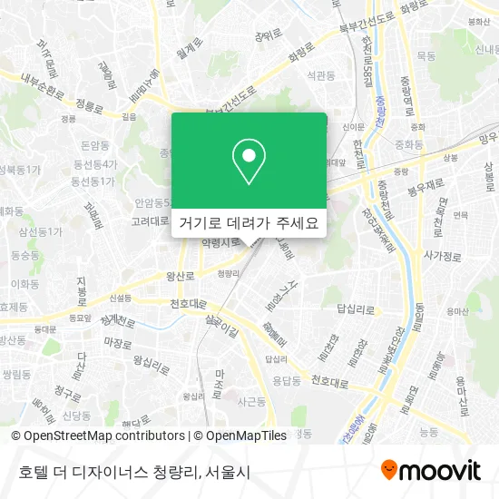 호텔 더 디자이너스 청량리 지도